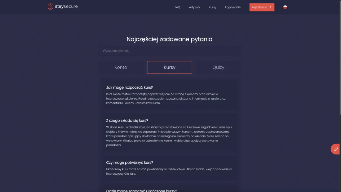 StaySecure — zrzut ekranu